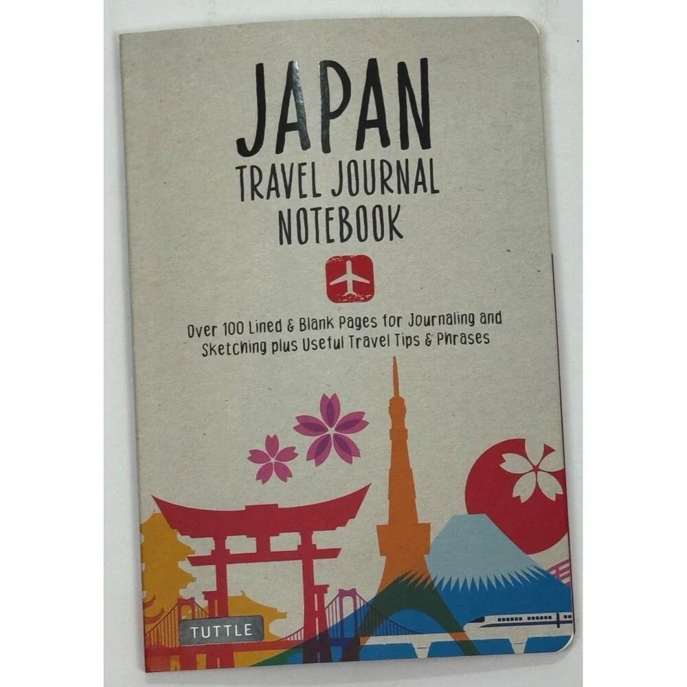 Japan Travel Journal Notebook Travel Tips Phrases Lined Pages Blank Sketch Paper